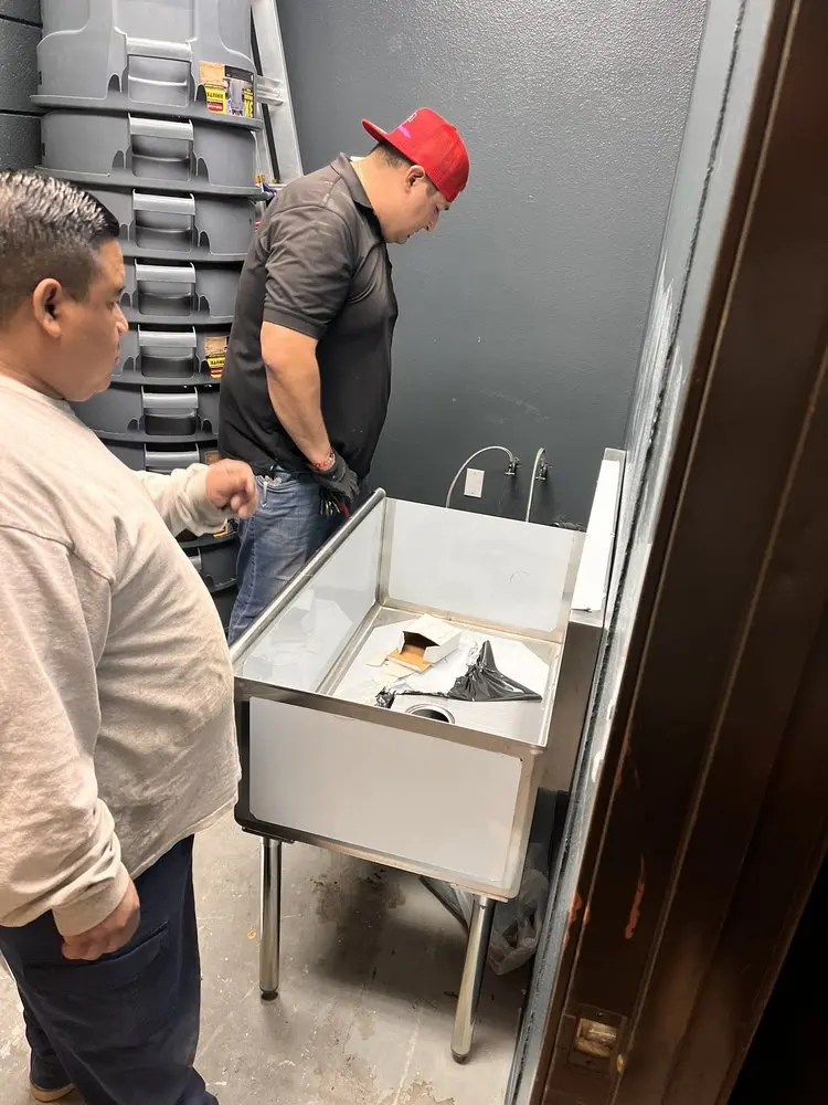 Commercial plumbing and sink installation in North Pomona