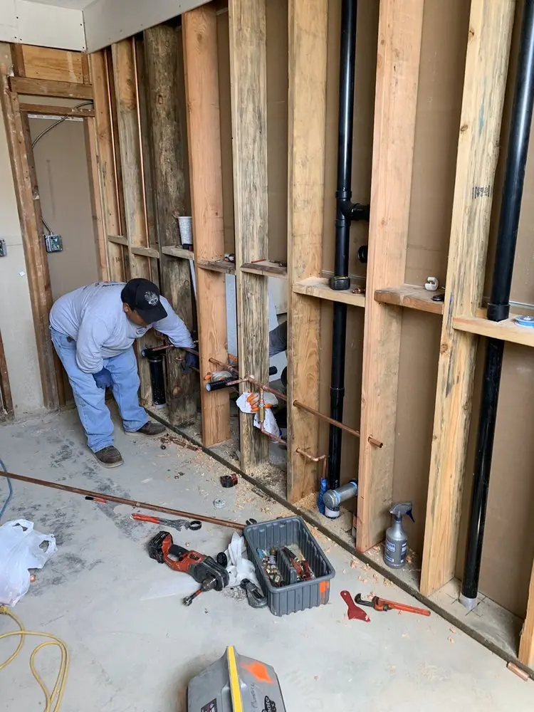 Commercial rough-in plumbing for Trenchless Sewer Repair in North Pomona